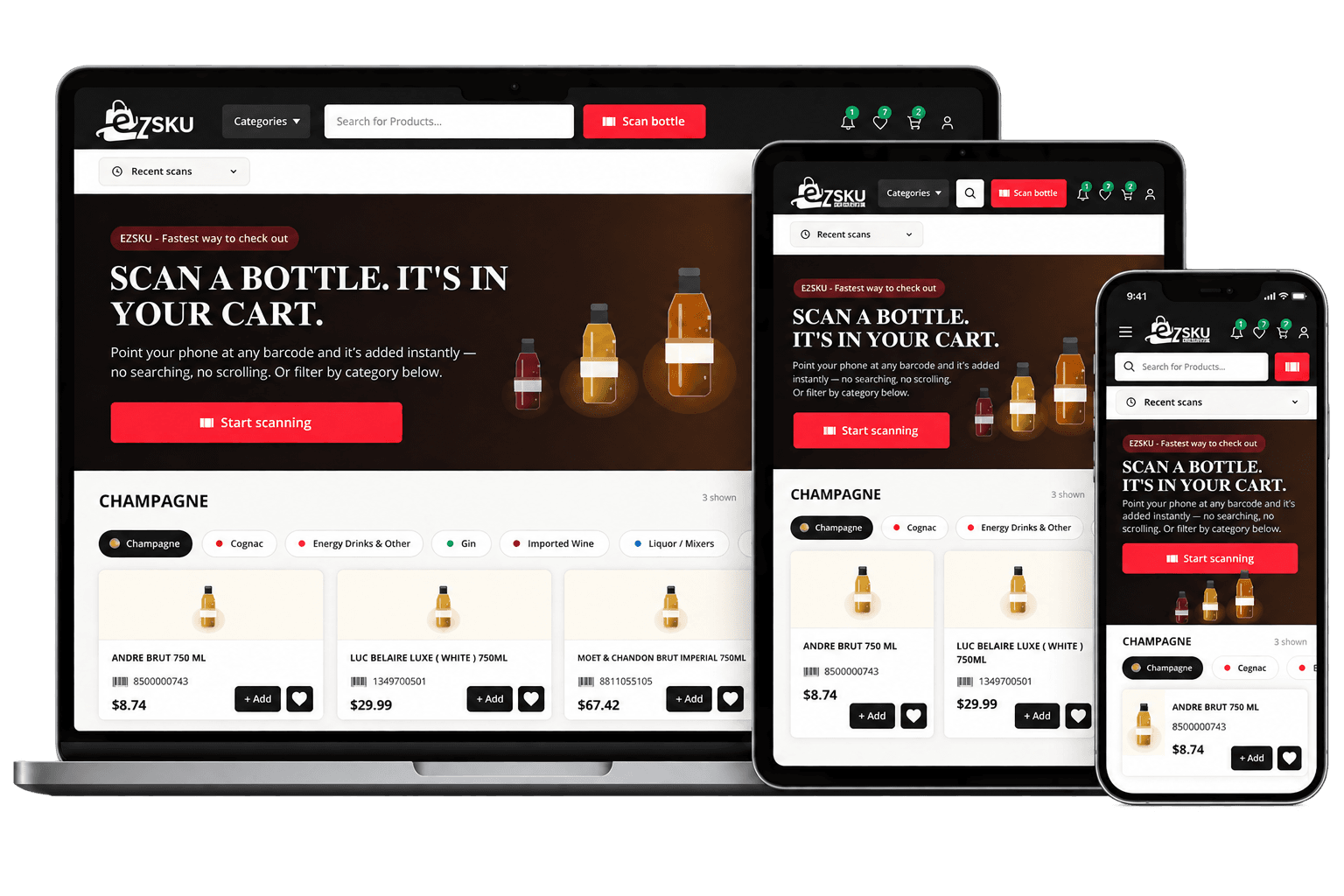 EZSKU Home Page Showcase