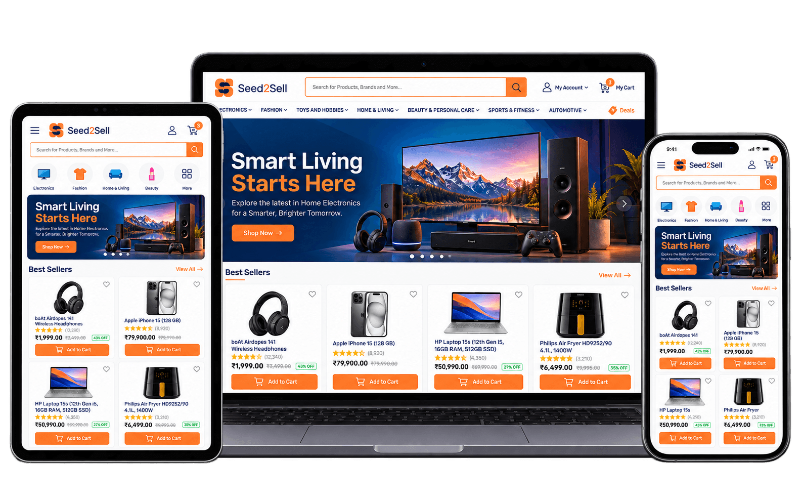Seed2sell Home Page Mockup Developed By THE TISA