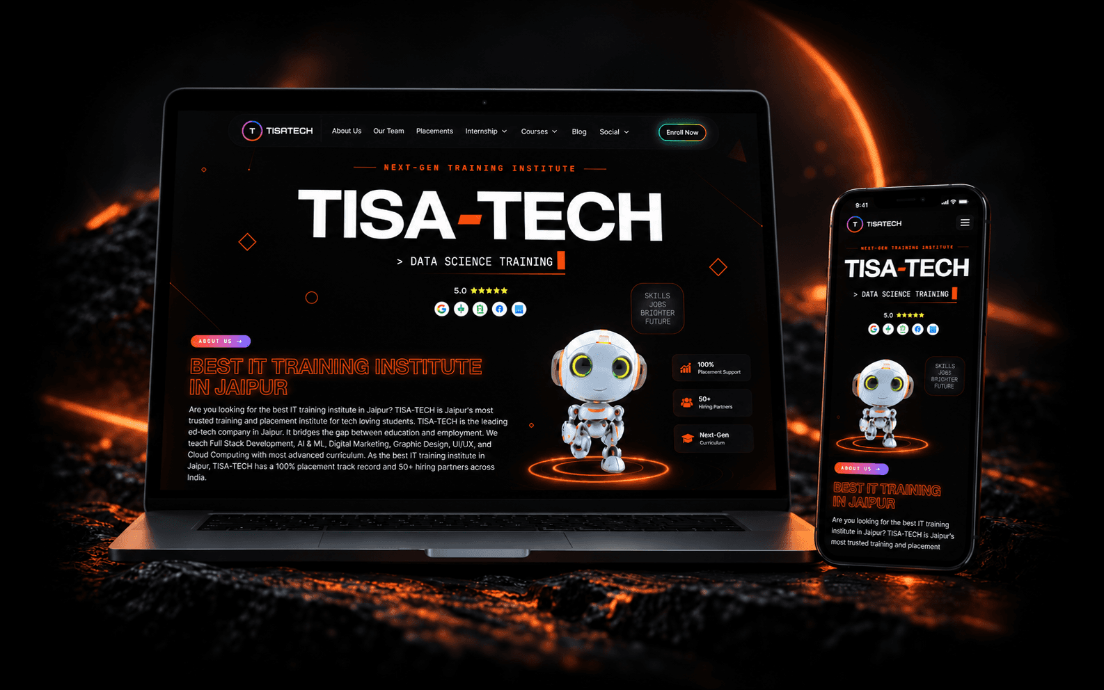 TISA-TECH IT training and career development platform hero interface