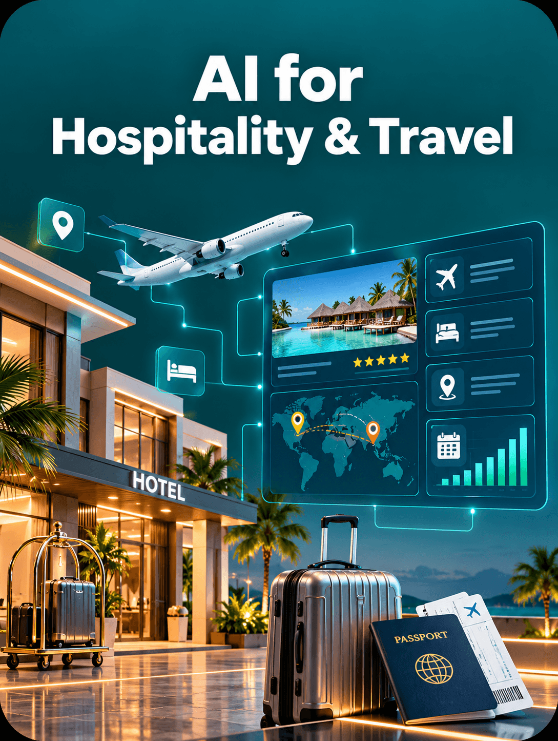 Front desk agent checking in a guest with a tablet in a hotel lobby — THE TISA