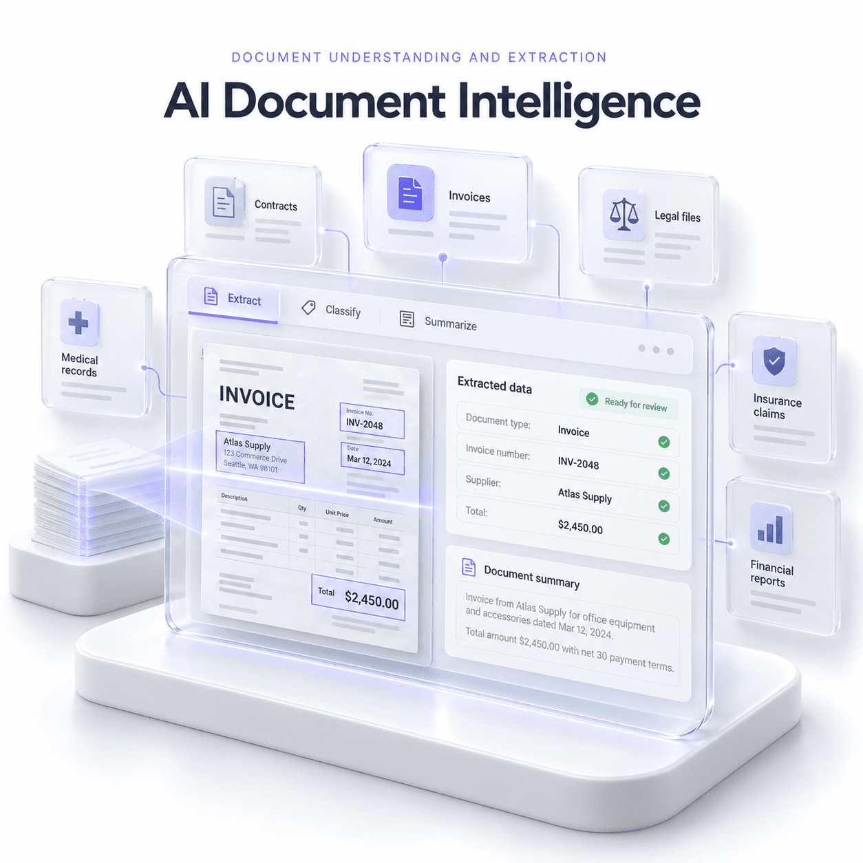 AI document intelligence illustration — THE TISA