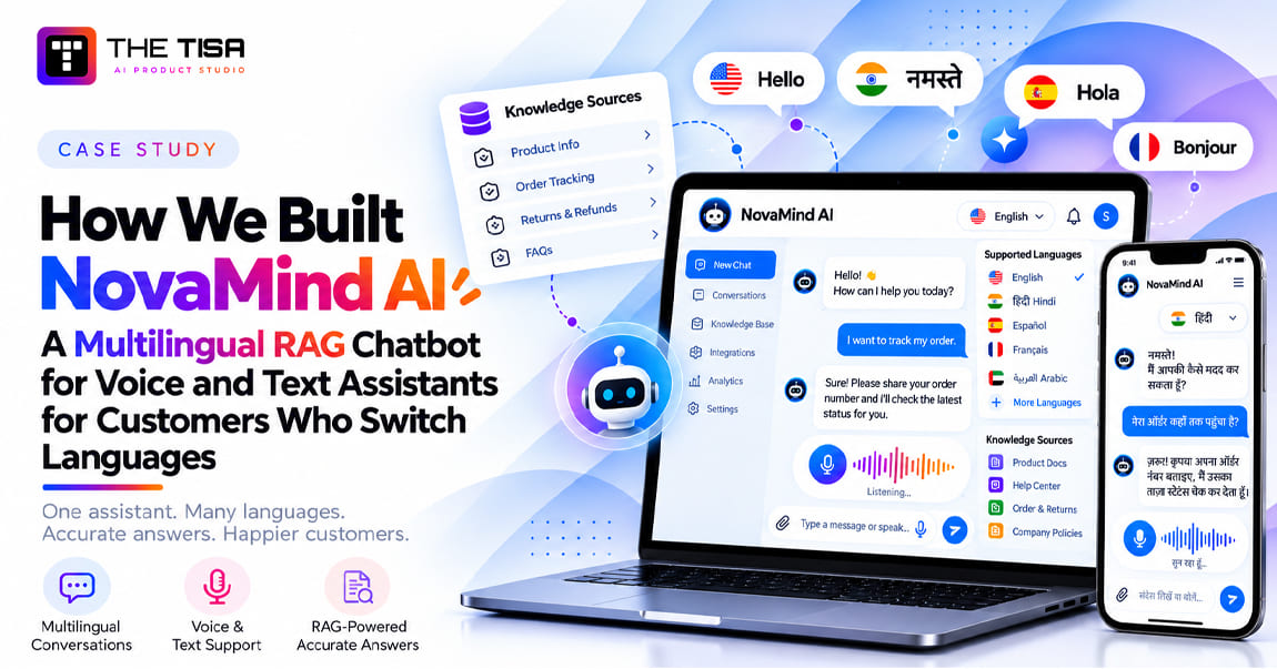Multilingual RAG Chatbot Case Study: How We Built NovaMind AI, a Voice and Text Assistant for Customers Who Switch Languages